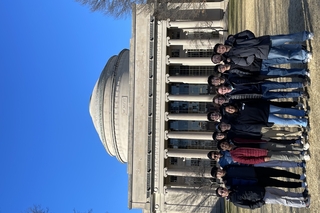 YuQC in front of the MIT Great Dome